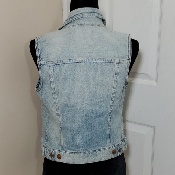 NWT Madewell Light Wash Denim Jean Vest - Picture 7 of 12